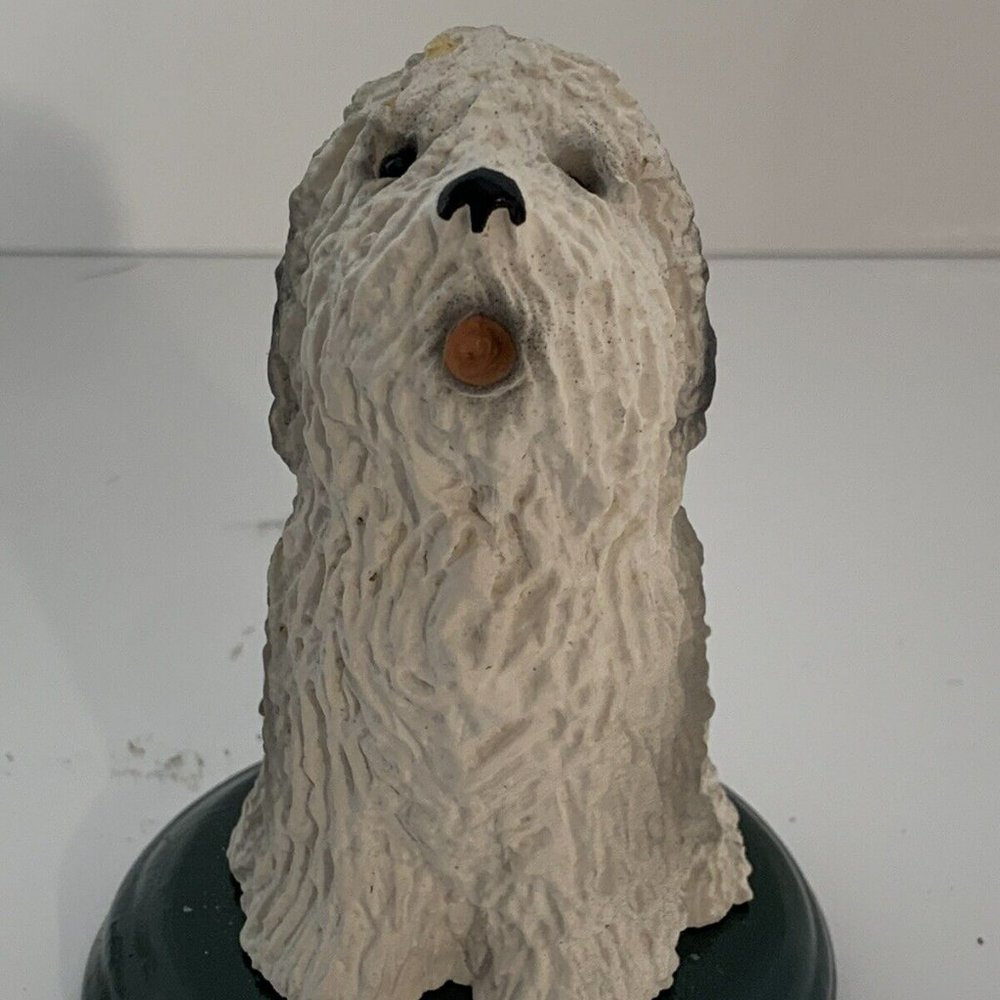 Byers Choice Carolers White / Gray English Sheepdog dog Byers Choice Ltd
